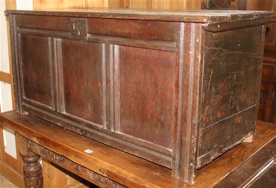 Oak panelled coffer